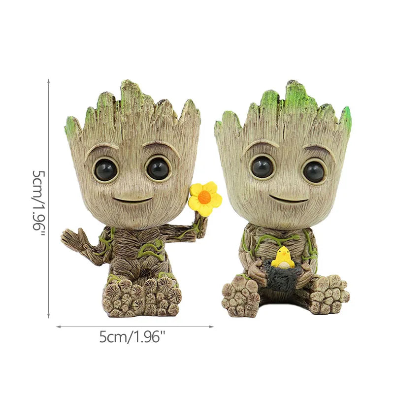 Home Decoration Crafts Miniature Model Office Desktop Display Cartoon Groot Figurines Handicrafts Decor Tree Man Ornament 5CM