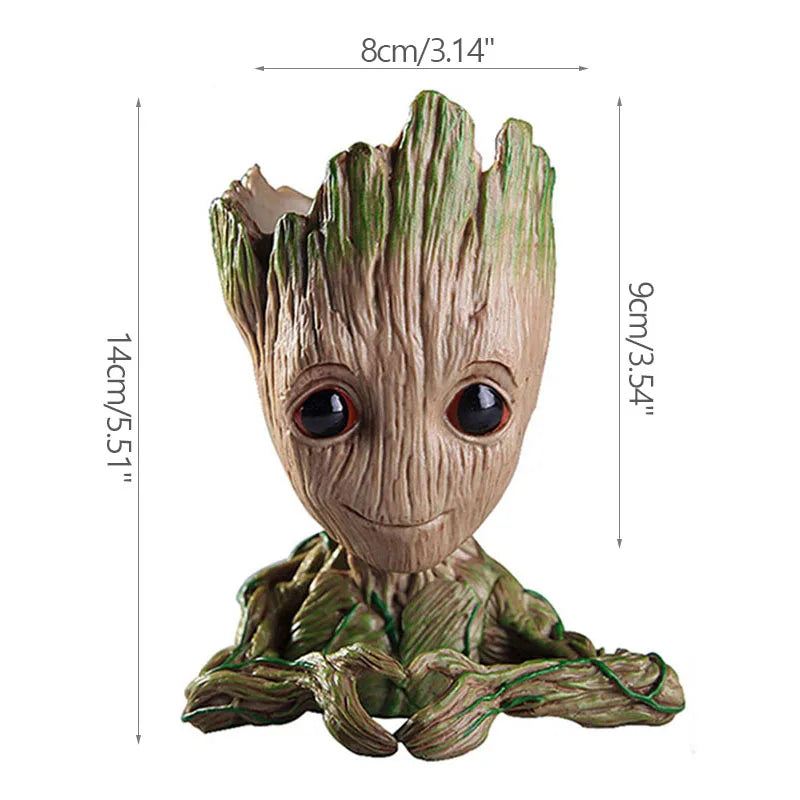 Nordic Decorative Vase Home Office Storage Pen Holder Anime Figure Desktop Ornaments Groot Flower Pots Garden Pots Planters Gift