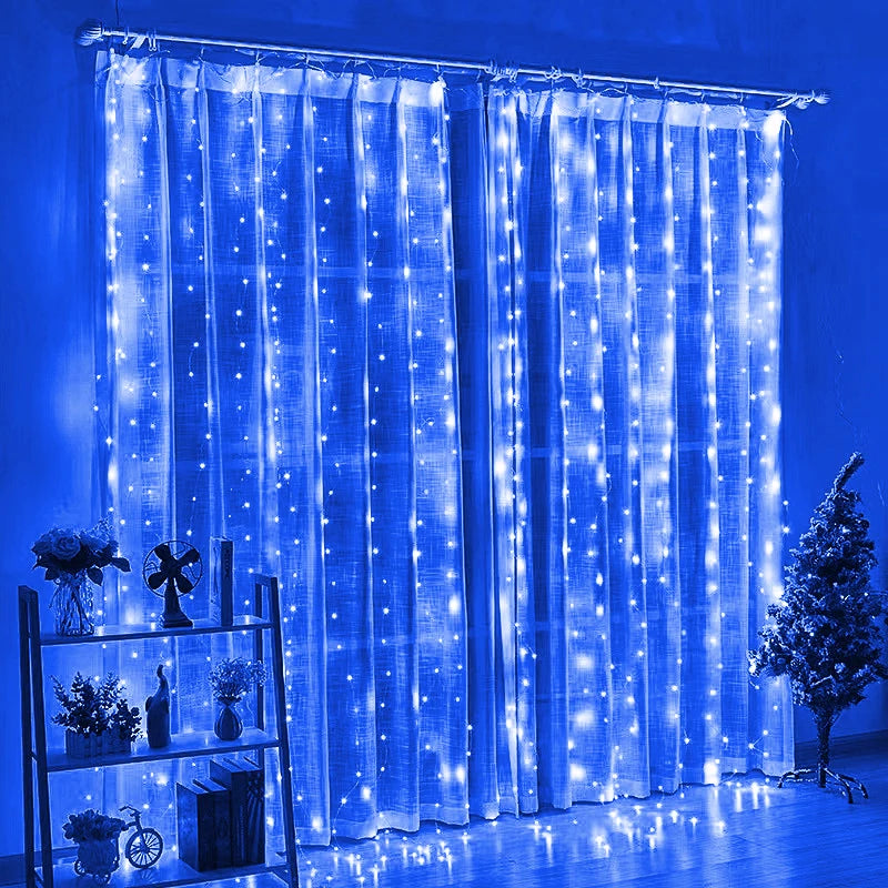 6x3M LED Curtain Garland on The Window USB Remote Control Fairy Lights String Wedding Christmas Decor for Bedroom Home New Year