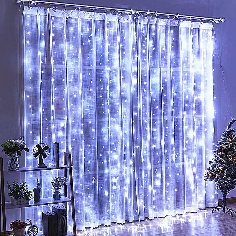 6x3M LED Curtain Garland on The Window USB Remote Control Fairy Lights String Wedding Christmas Decor for Bedroom Home New Year