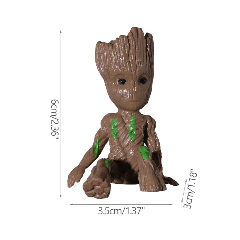 Home Decoration Crafts Miniature Model Office Desktop Display Cartoon Groot Figurines Handicrafts Decor Tree Man Ornament 5CM