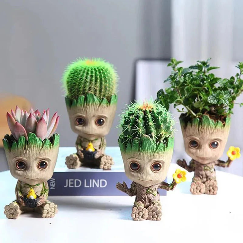 Home Decoration Crafts Miniature Model Office Desktop Display Cartoon Groot Figurines Handicrafts Decor Tree Man Ornament 5CM