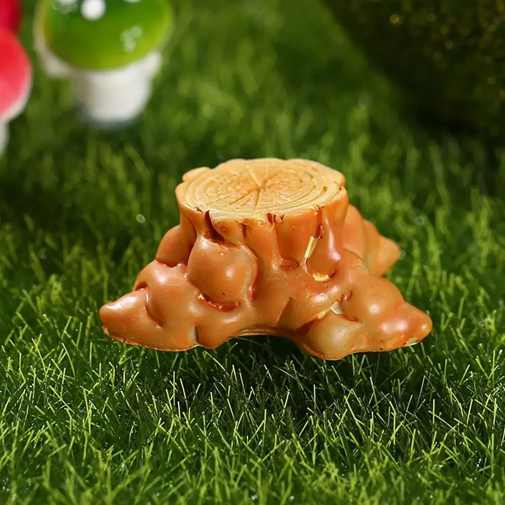 New Creative Mini Resin Garden Mushroom Figurines Flower Pinecone House Flower Bonsai Decoration Micro Landscape Ornaments