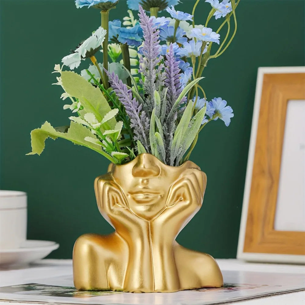 Scandinavian Resin Vase Human Body Modeling Art Flower Arrangement Flower Personalized Creative Home Decoration Crafts Ornaments