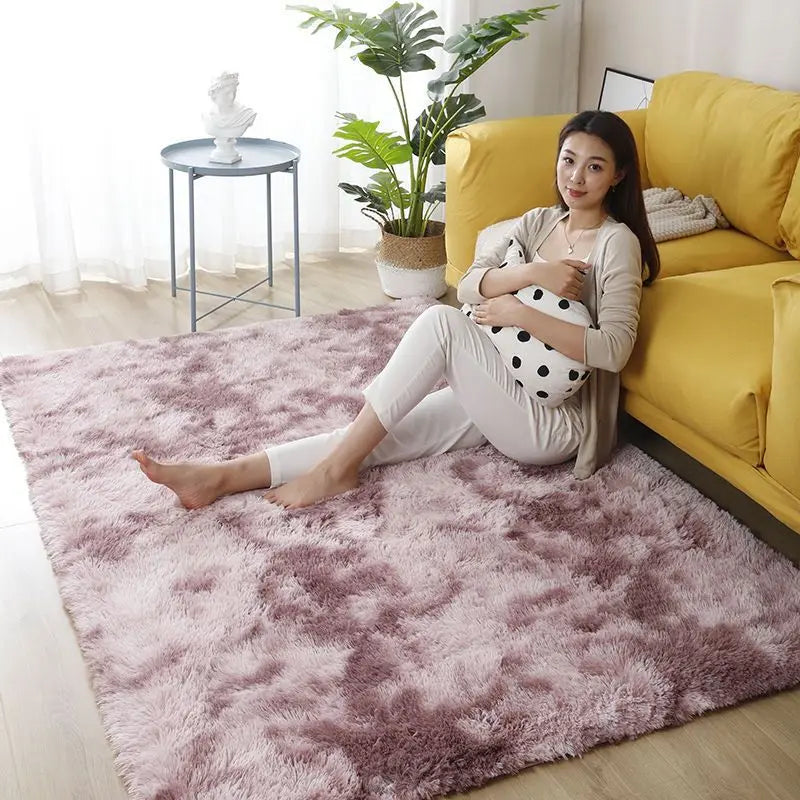 Fluffy Large Carpet Living Room Plush Lounge Rug in The Bedroom Floor Mat Soft Velvet Carpets For Children Kids Decoration  ﻿