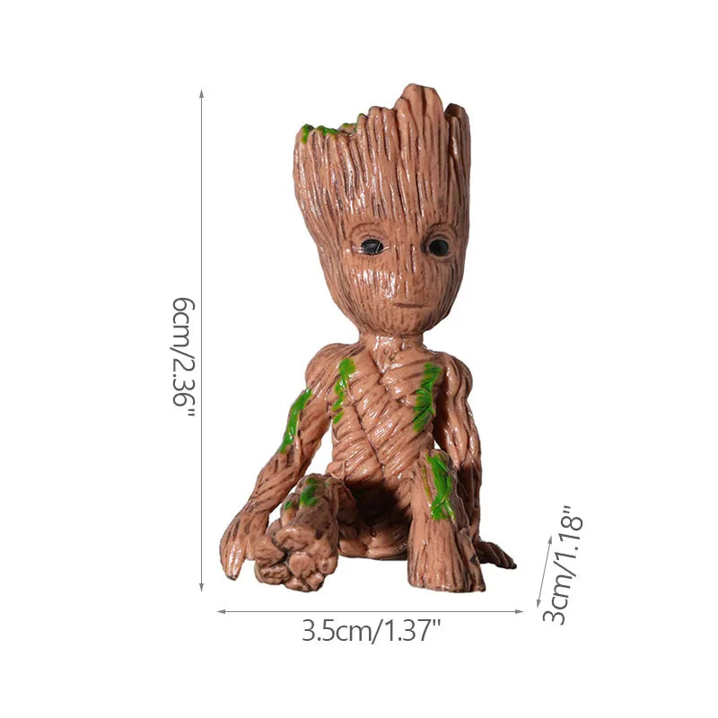 Home Decoration Crafts Miniature Model Office Desktop Display Cartoon Groot Figurines Handicrafts Decor Tree Man Ornament 5CM